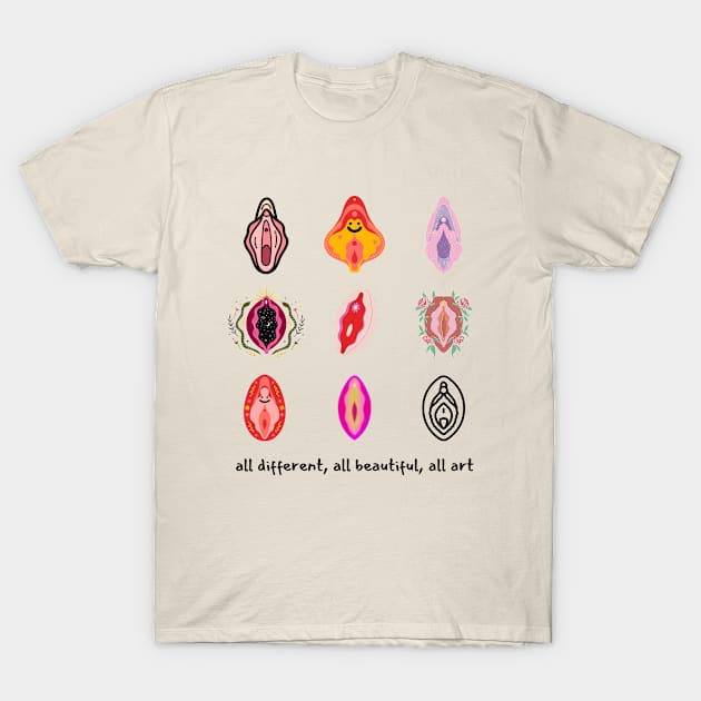 Vulva Art T-Shirt by ReallyWeirdQuestionPodcast